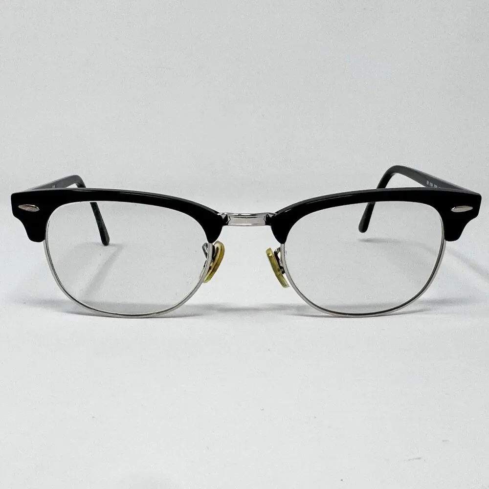 Ray-Ban RB5154 Clubmaster 2000 Black Silver Eyeglass Frames 49-21-140